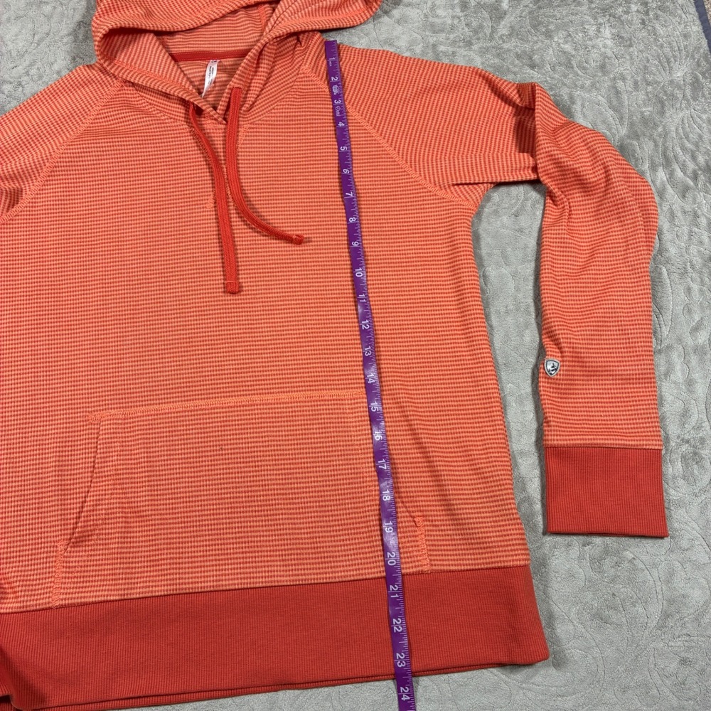 Kuhl Womens Stria Pullover Hoodie Hiking Layer Size S Sunset Orange Outdoors - Picture 7 of 13